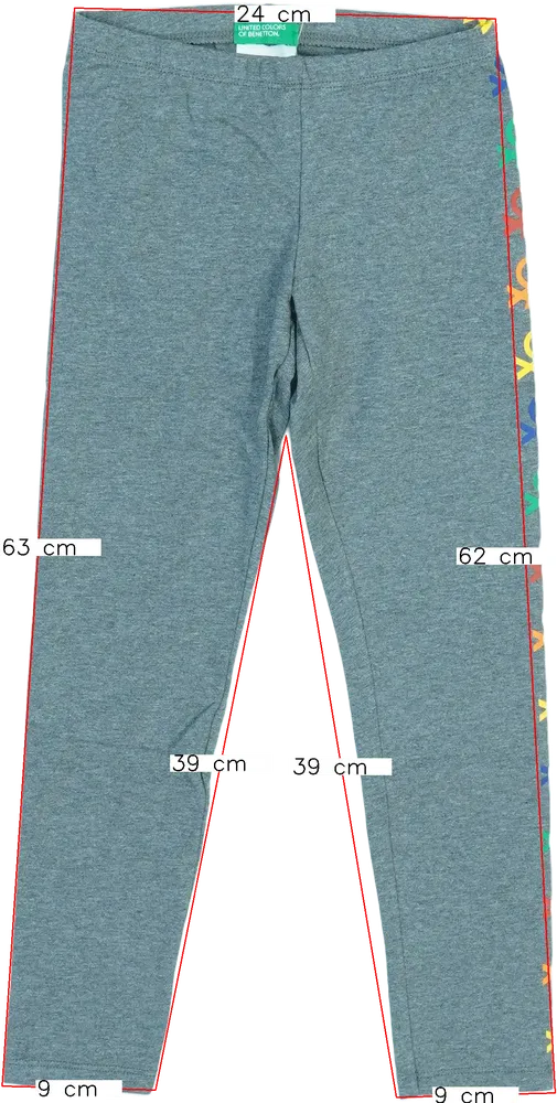 Szürke Benetton Leggings EU 122 / UK 7 év / US 7 év/M