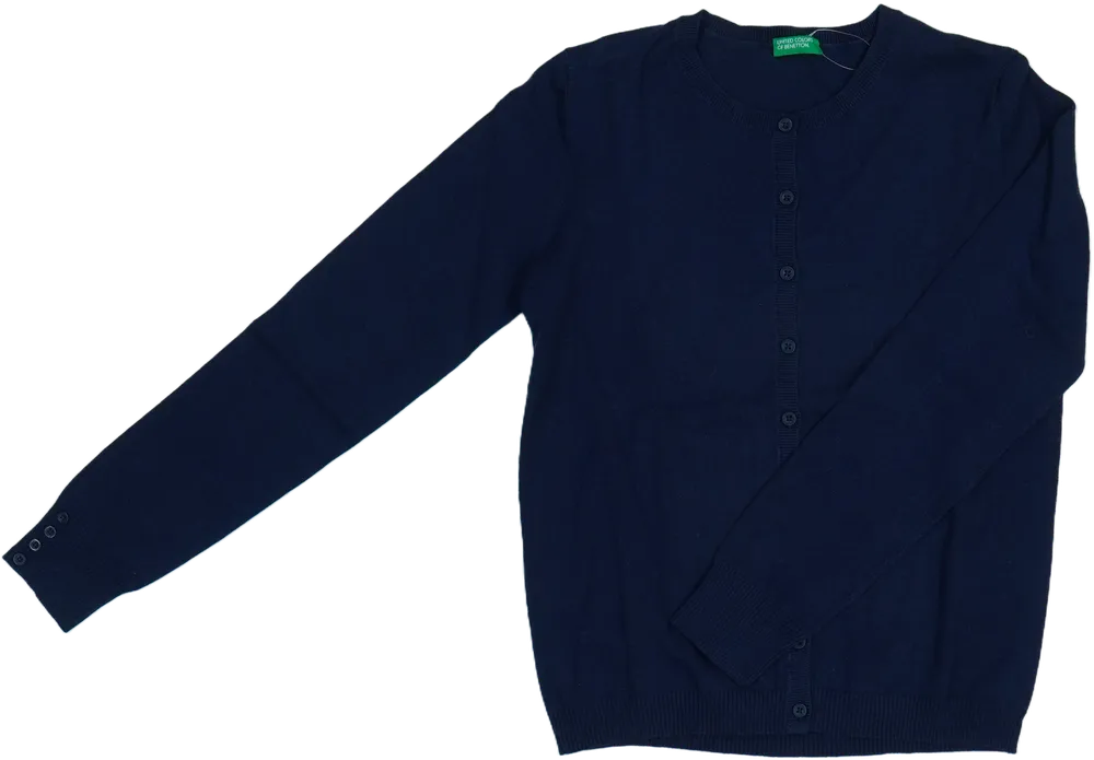 Kék Benetton Kardigán EU 152 / UK 12 év / US 12 év/L