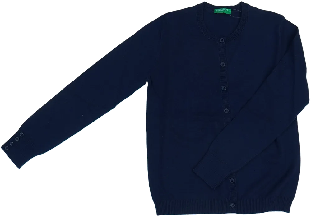 Kék Benetton Kardigán EU 128 / UK 8 év / US 8 év/M