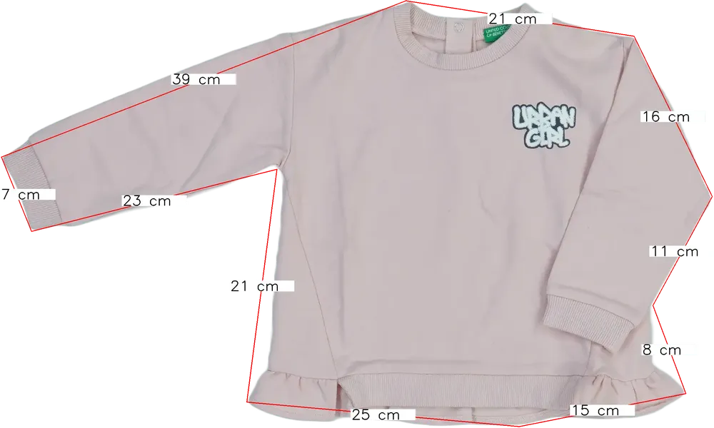 Rózsaszín Benetton Pulóver EU 92 / UK 2 év / US 2T