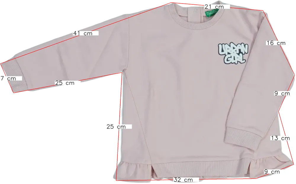 Rózsaszín Benetton Pulóver EU 98 / UK 3 év / US 3T