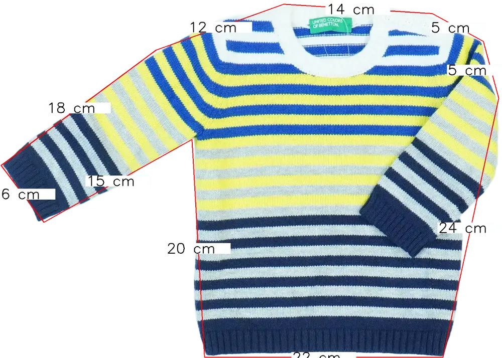 Többszínű Benetton Kötött pulcsi EU 68 / UK 3-6 hónap / US 3-6 hónap