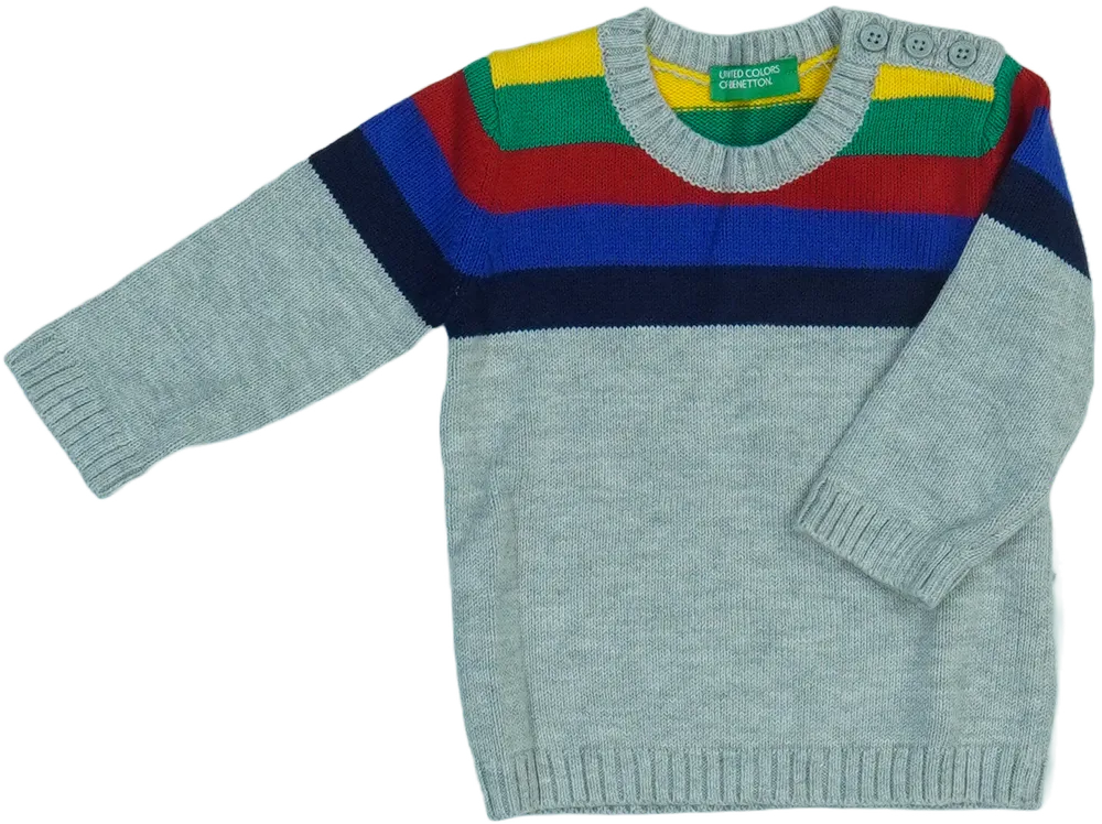 Szürke Benetton Pulóver EU 62 / UK 0-3 hónap / US 0-3 hónap