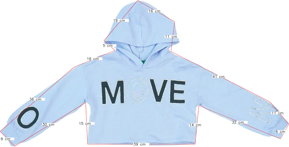 Kék Benetton Kapucnis pulóver EU 128 / UK 8 év / US 8 év/M