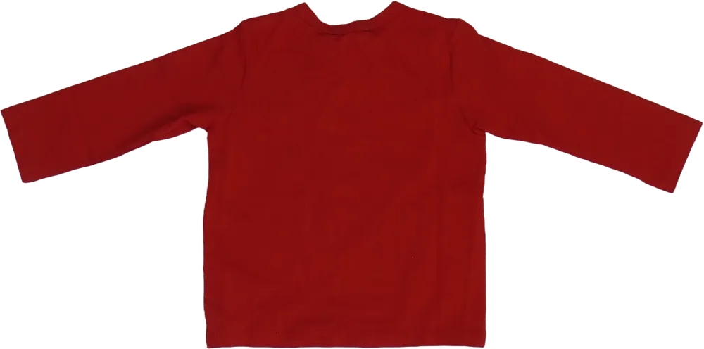 Piros Benetton Hosszú ujjú felső EU 80 / UK 9-12 hónap / US 12 hónap