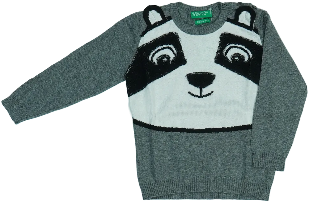 Szürke Benetton Kötött pulcsi EU 86 / UK 12-18 hónap / US 18 hónap