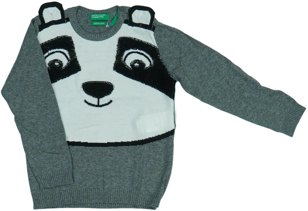 Szürke Benetton Kötött pulcsi EU 98 / UK 3 év / US 3T