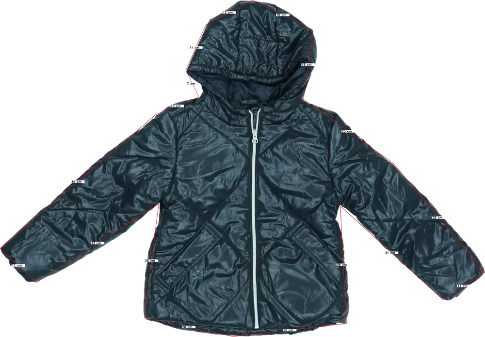 Fekete Benetton Télikabát EU 122 / UK 7 év / US 7 év/M