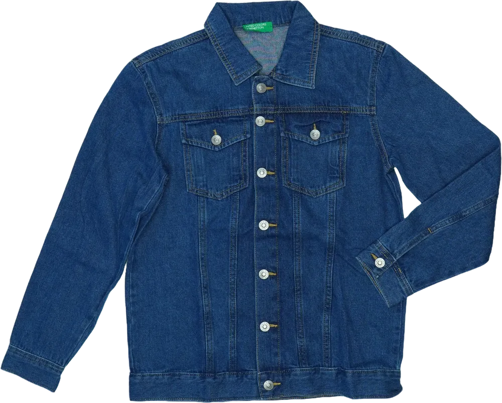 Kék Benetton Farmerdzseki EU 152 / UK 12 év / US 12 év/L
