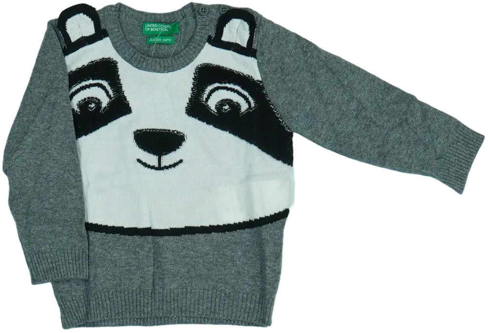 Szürke Benetton Kötött pulcsi EU 80 / UK 9-12 hónap / US 12 hónap