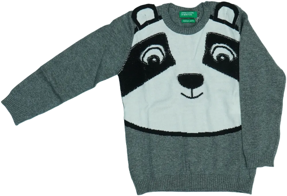 Szürke Benetton Kötött pulcsi EU 92 / UK 2 év / US 2T