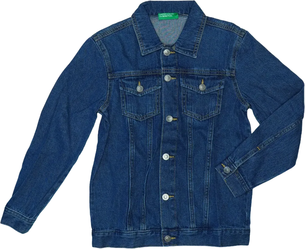 Kék Benetton Farmerdzseki EU 134 / UK 9 év / US 9 év/L