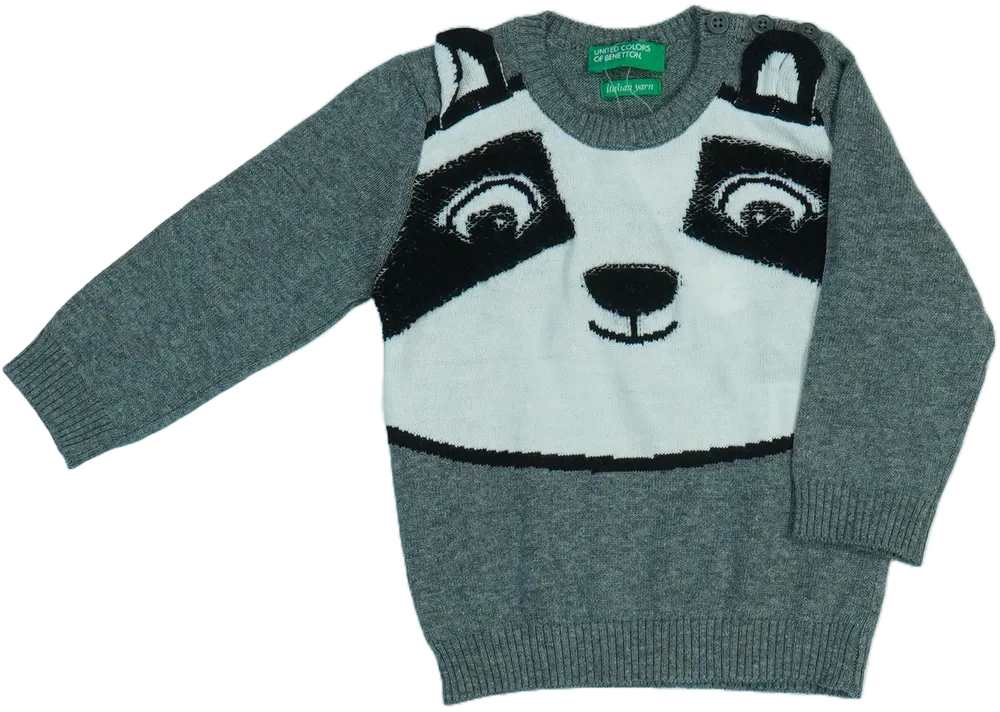 Szürke Benetton Kötött pulcsi EU 74 / UK 6-9 hónap / US 6-9 hónap