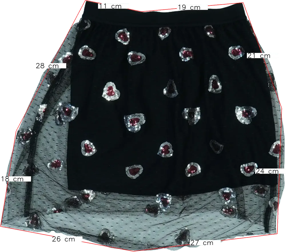 Fekete Sisley Szoknya EU 140 / UK 10 év / US 10 év/L