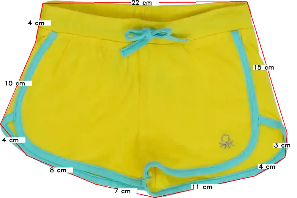 Sárga Benetton Rövidnadrág EU 92 / UK 2 év / US 2T