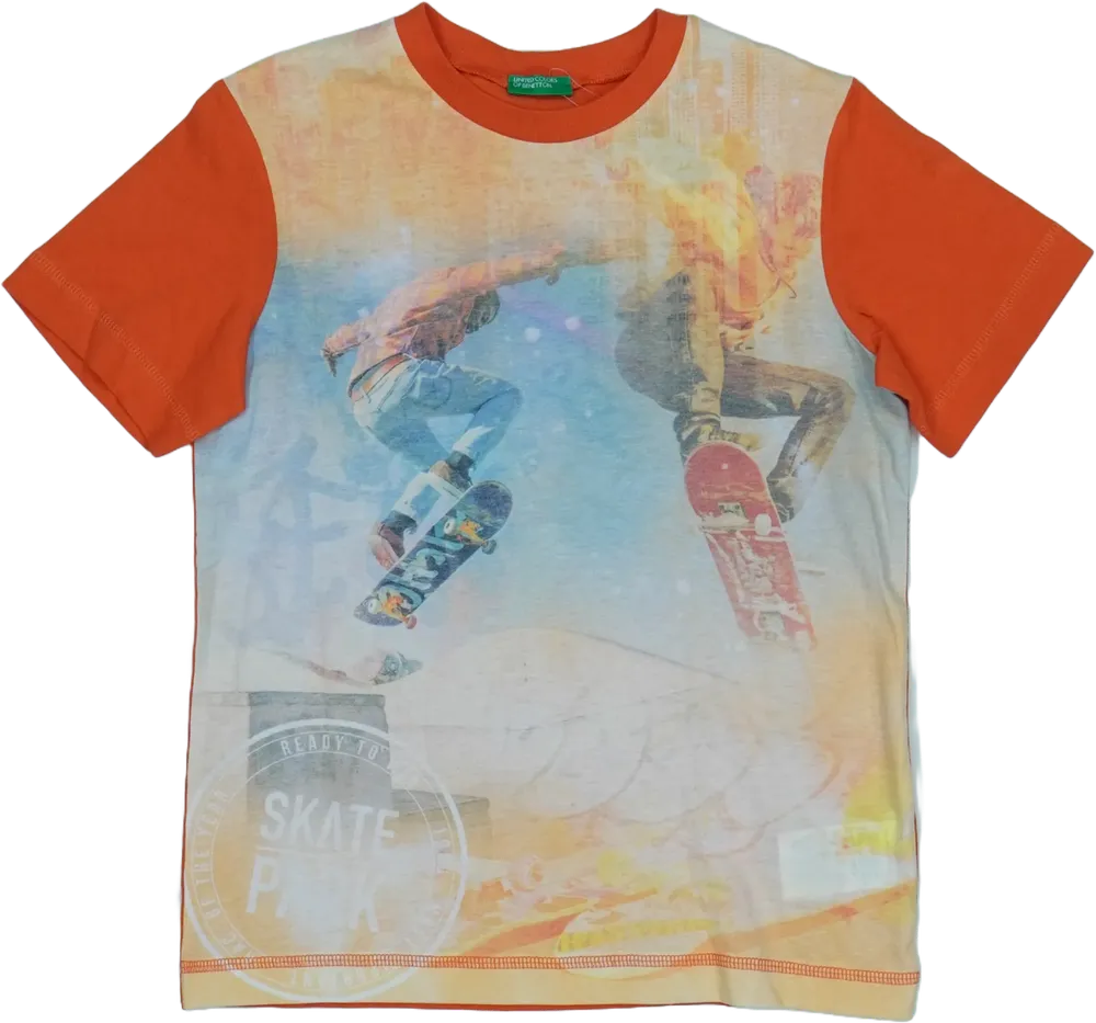 Többszínű Benetton Póló EU 128 / UK 8 év / US 8 év/M