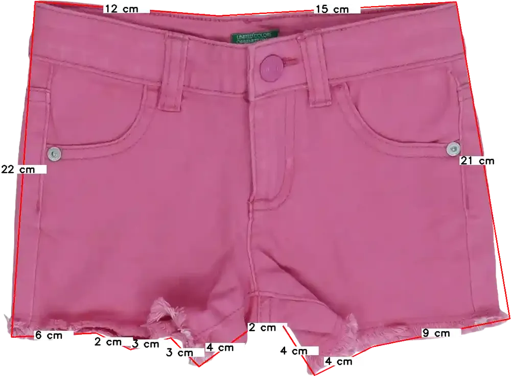 Rózsaszín Benetton Rövidnadrág EU 98 / UK 3 év / US 3T