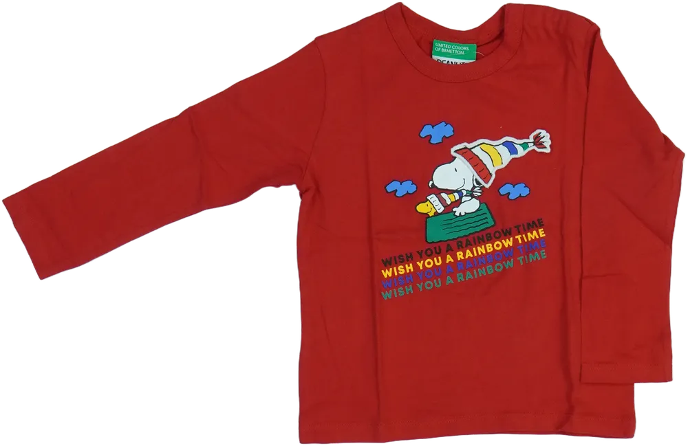 Piros Benetton Hosszú ujjú felső EU 92 / UK 2 év / US 2T