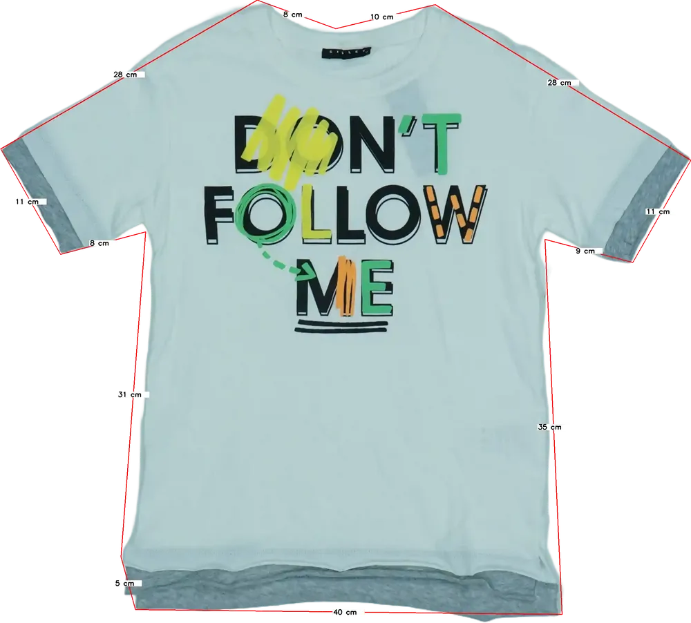 Fehér Benetton Póló EU 128 / UK 8 év / US 8 év/M