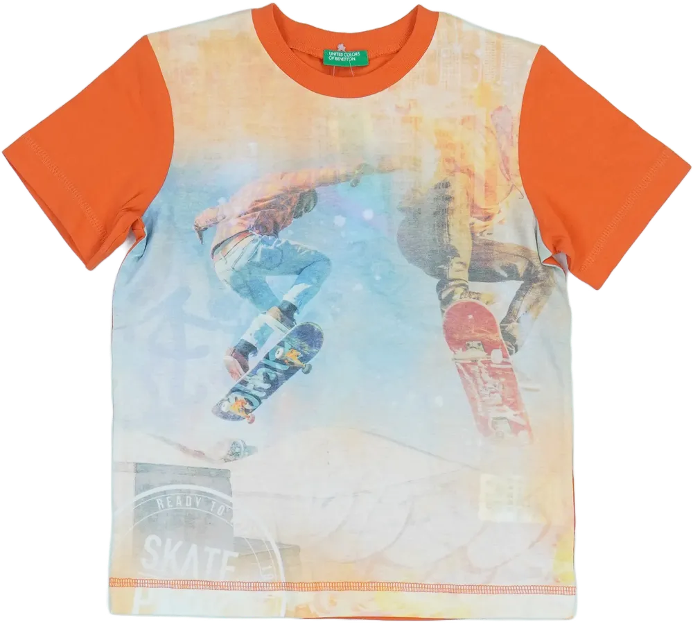 Többszínű Benetton Póló EU 110 / UK 5 év / US 5 év/XS
