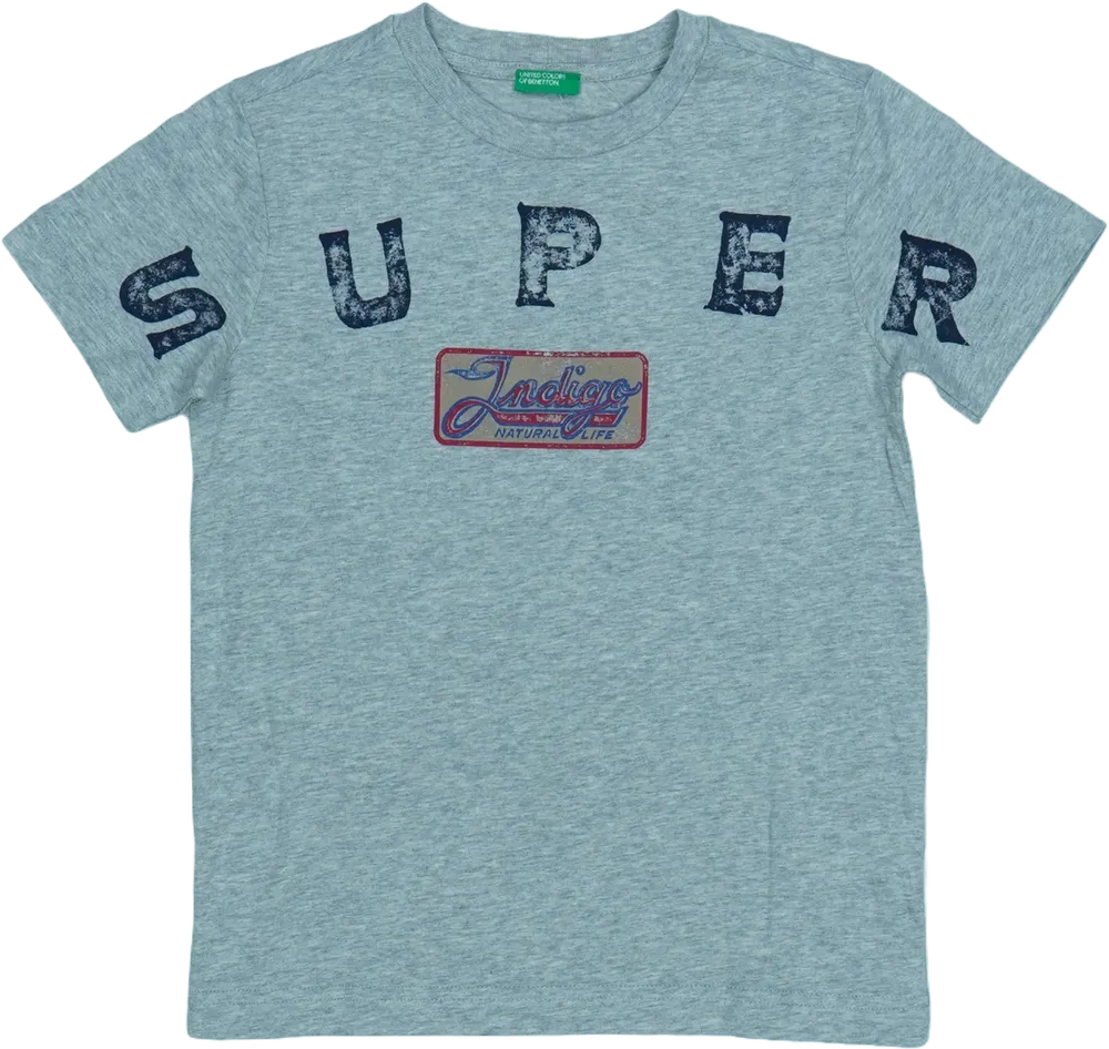 Szürke Benetton Póló EU 128 / UK 8 év / US 8 év/M