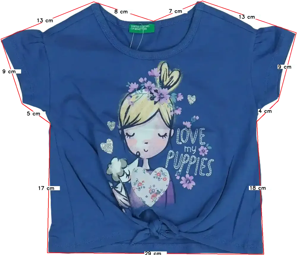 Kék Benetton Póló EU 86 / UK 12-18 hónap / US 18 hónap