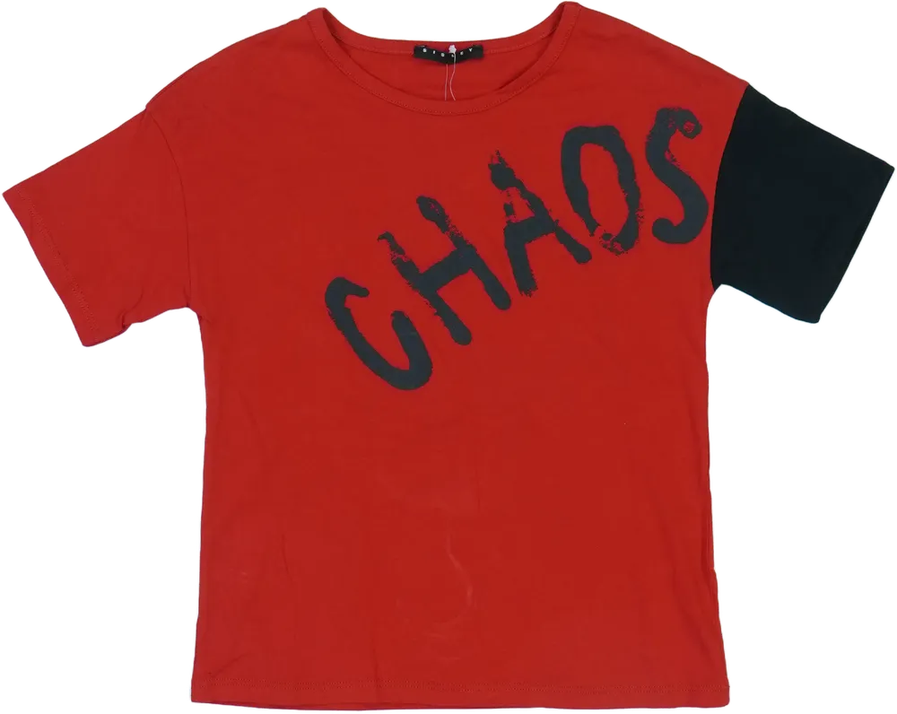 Piros Benetton Póló EU 122 / UK 7 év / US 7 év/M