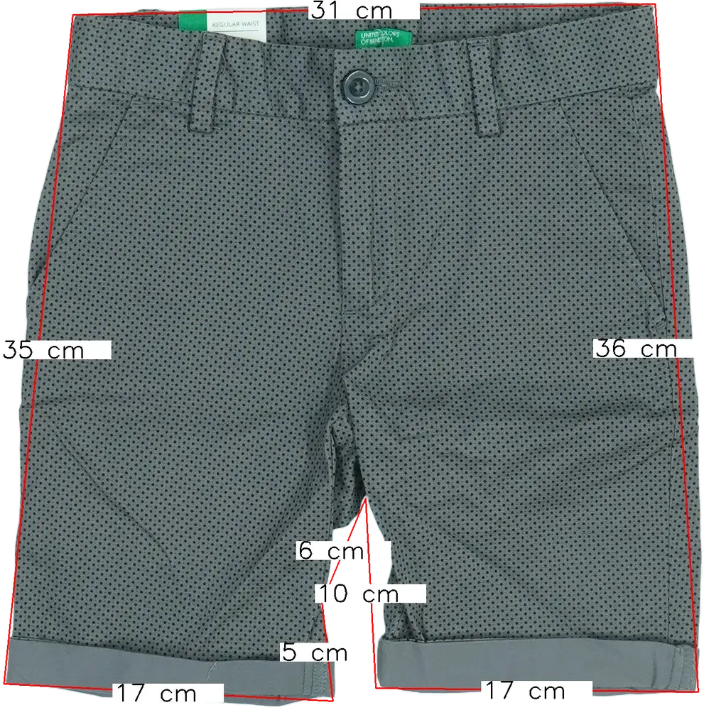 Szürke Benetton Rövidnadrág EU 122 / UK 7 év / US 7 év/M