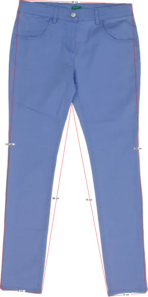 Kék Benetton Farmernadrág EU 170 / UK 15 év / US XL