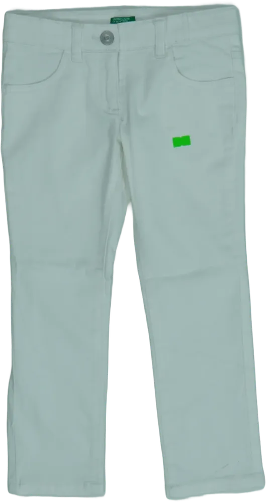 Fehér Benetton Farmernadrág EU 110 / UK 5 év / US 5 év/XS