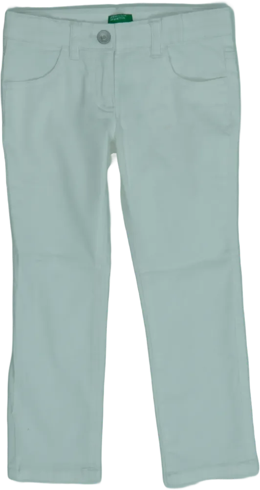 Fehér Benetton Farmernadrág EU 110 / UK 5 év / US 5 év/XS