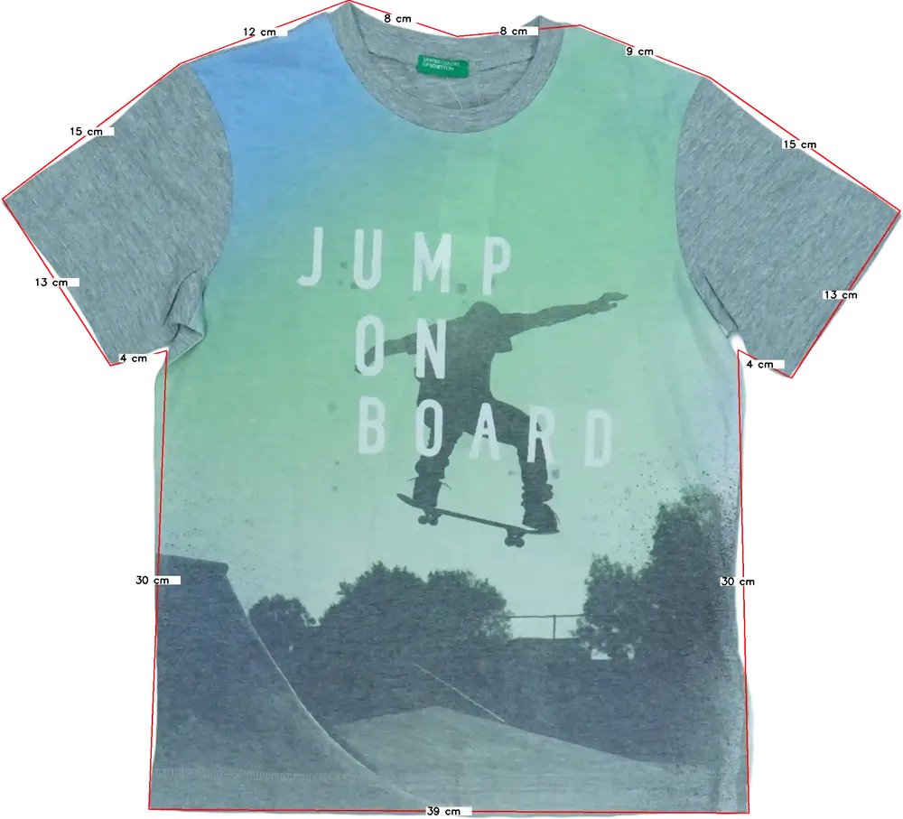 Többszínű Benetton Póló EU 128 / UK 8 év / US 8 év/M