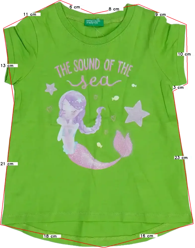 Zöld Benetton Póló EU 92 / UK 2 év / US 2T