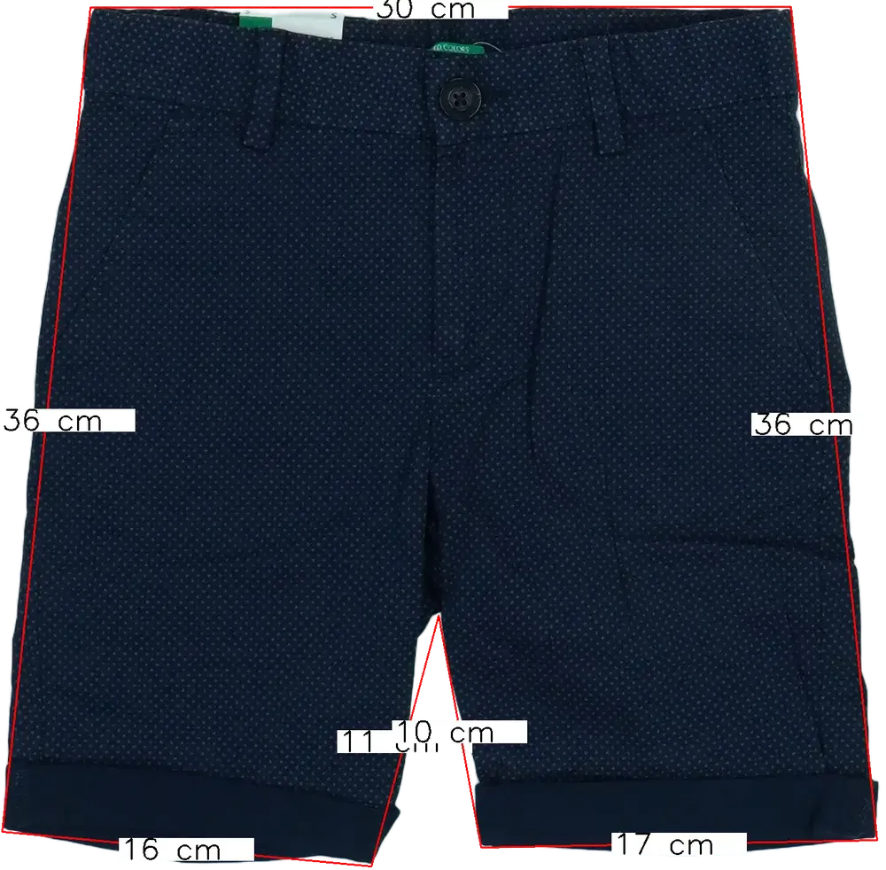 Kék Benetton Rövidnadrág EU 122 / UK 7 év / US 7 év/M