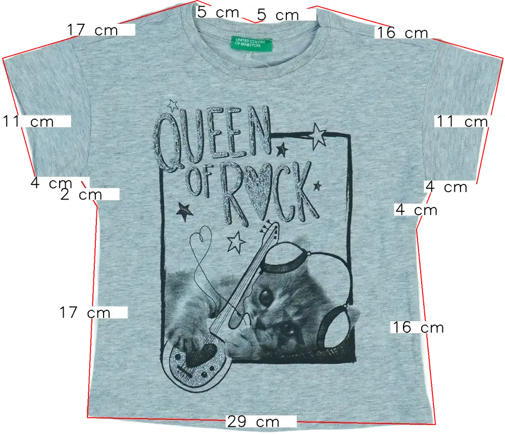 Szürke Benetton Póló EU 86 / UK 12-18 hónap / US 18 hónap