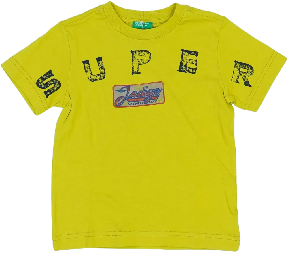 Sárga Benetton Póló EU 104 / UK 4 év / US 4T/XS