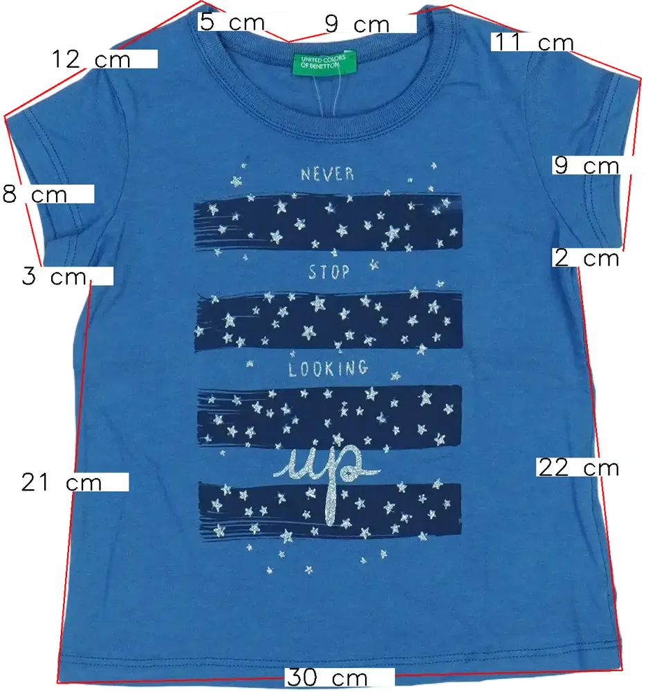 Kék Benetton Póló EU 86 / UK 12-18 hónap / US 18 hónap