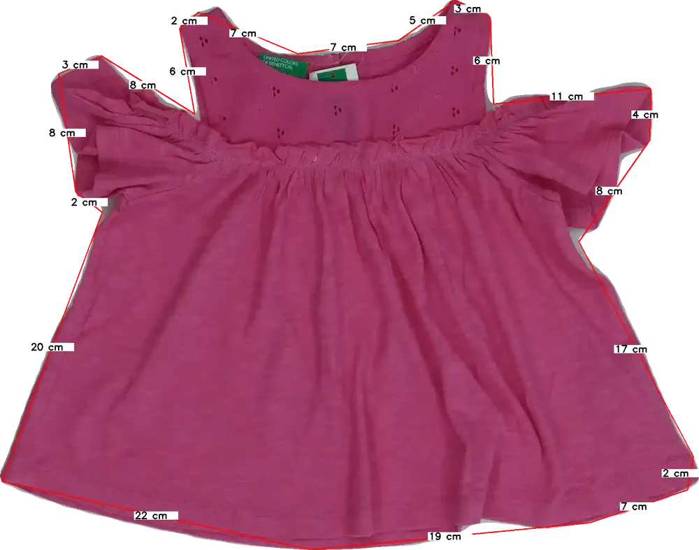 Rózsaszín Benetton Ruha EU 86 / UK 12-18 hónap / US 18 hónap