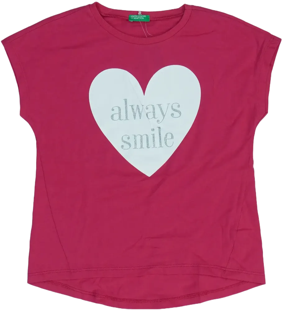 Rózsaszín Benetton Póló EU 122 / UK 7 év / US 7 év/M