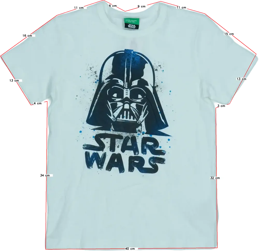 Fehér Benetton Póló EU 140 / UK 10 év / US 10 év/L