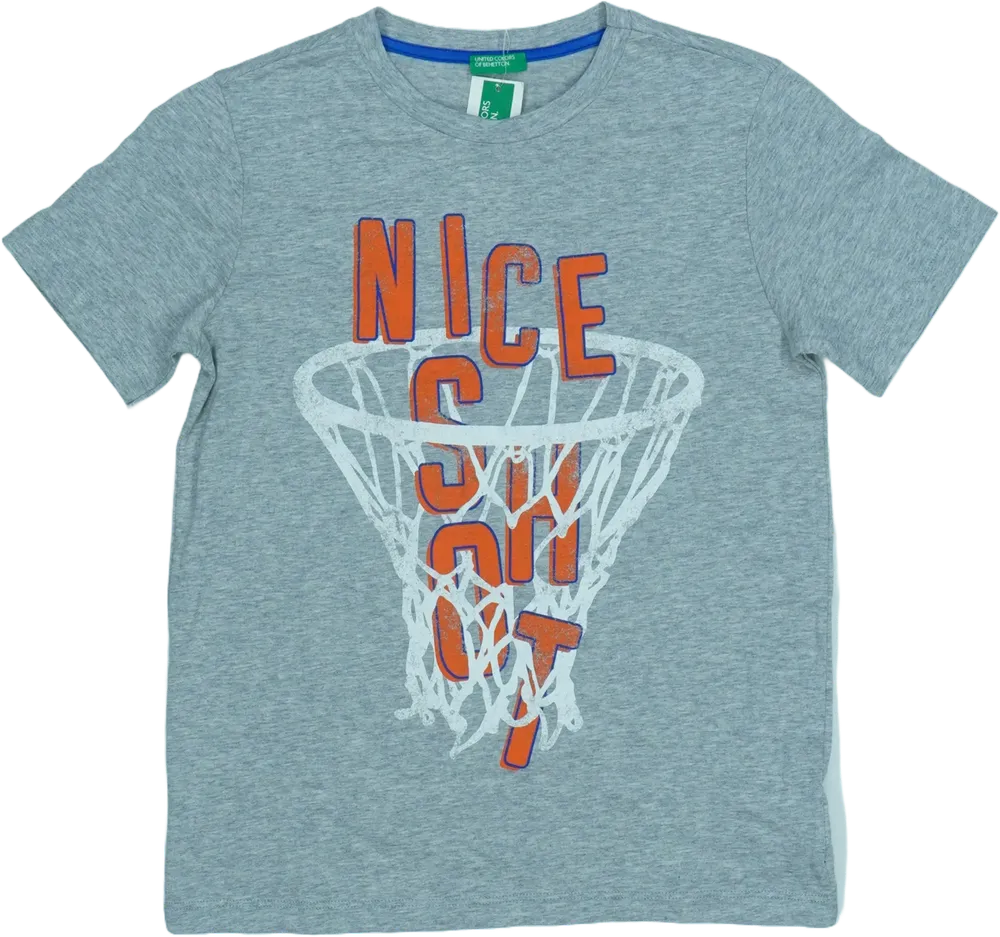 Szürke Benetton Póló EU 140 / UK 10 év / US 10 év/L