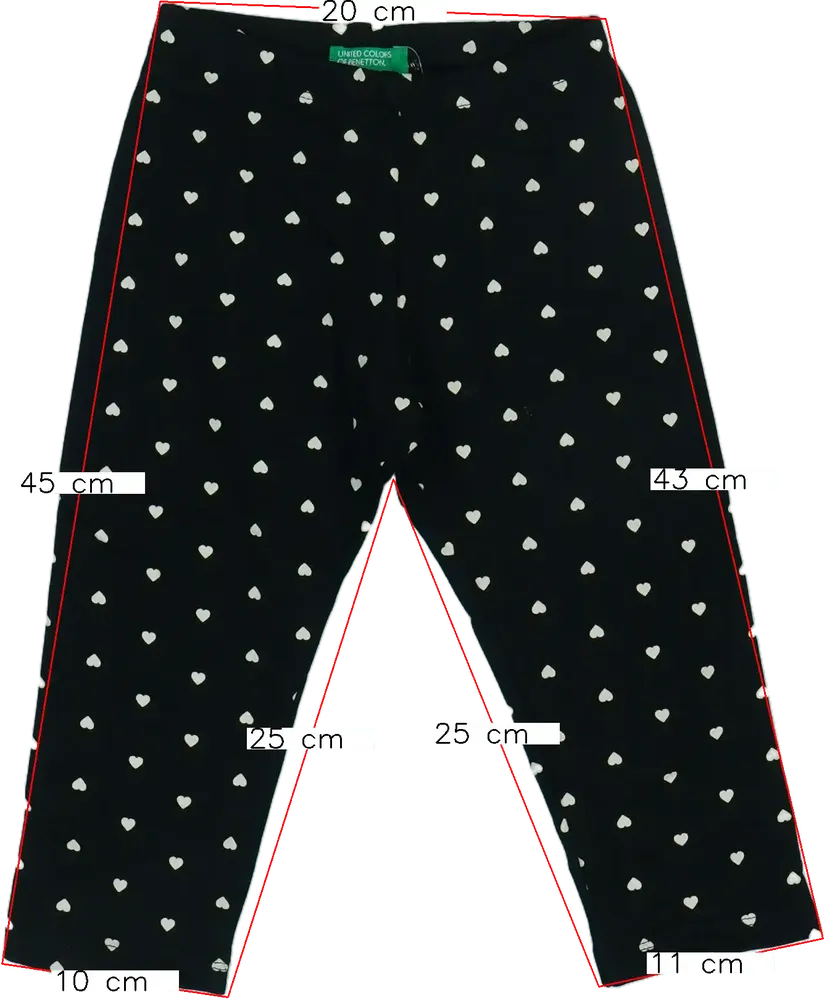 Fekete Benetton Leggings EU 86 / UK 12-18 hónap / US 18 hónap