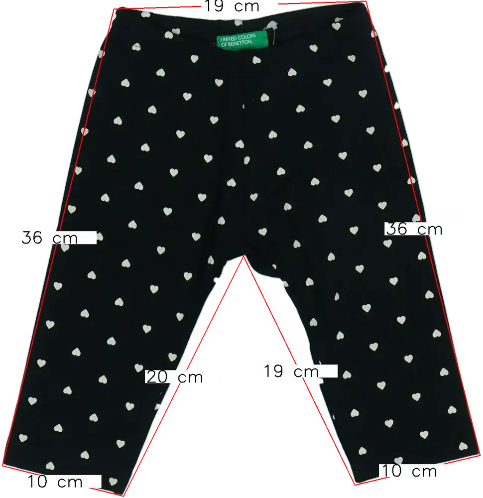 Fekete Benetton Leggings EU 74 / UK 6-9 hónap / US 6-9 hónap