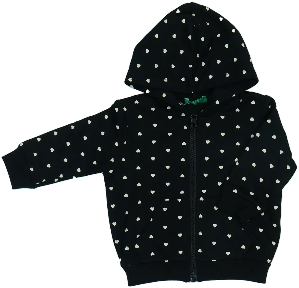 Fekete Benetton Kapucnis pulóver EU 74 / UK 6-9 hónap / US 6-9 hónap