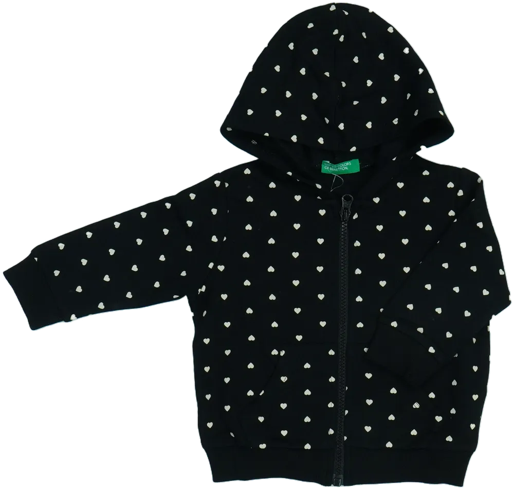 Fekete Benetton Kapucnis pulóver EU 80 / UK 9-12 hónap / US 12 hónap