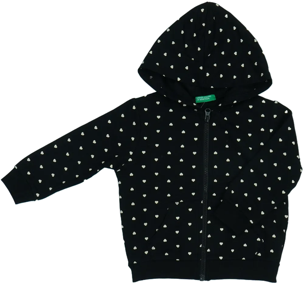 Fekete Benetton Kapucnis pulóver EU 92 / UK 2 év / US 2T