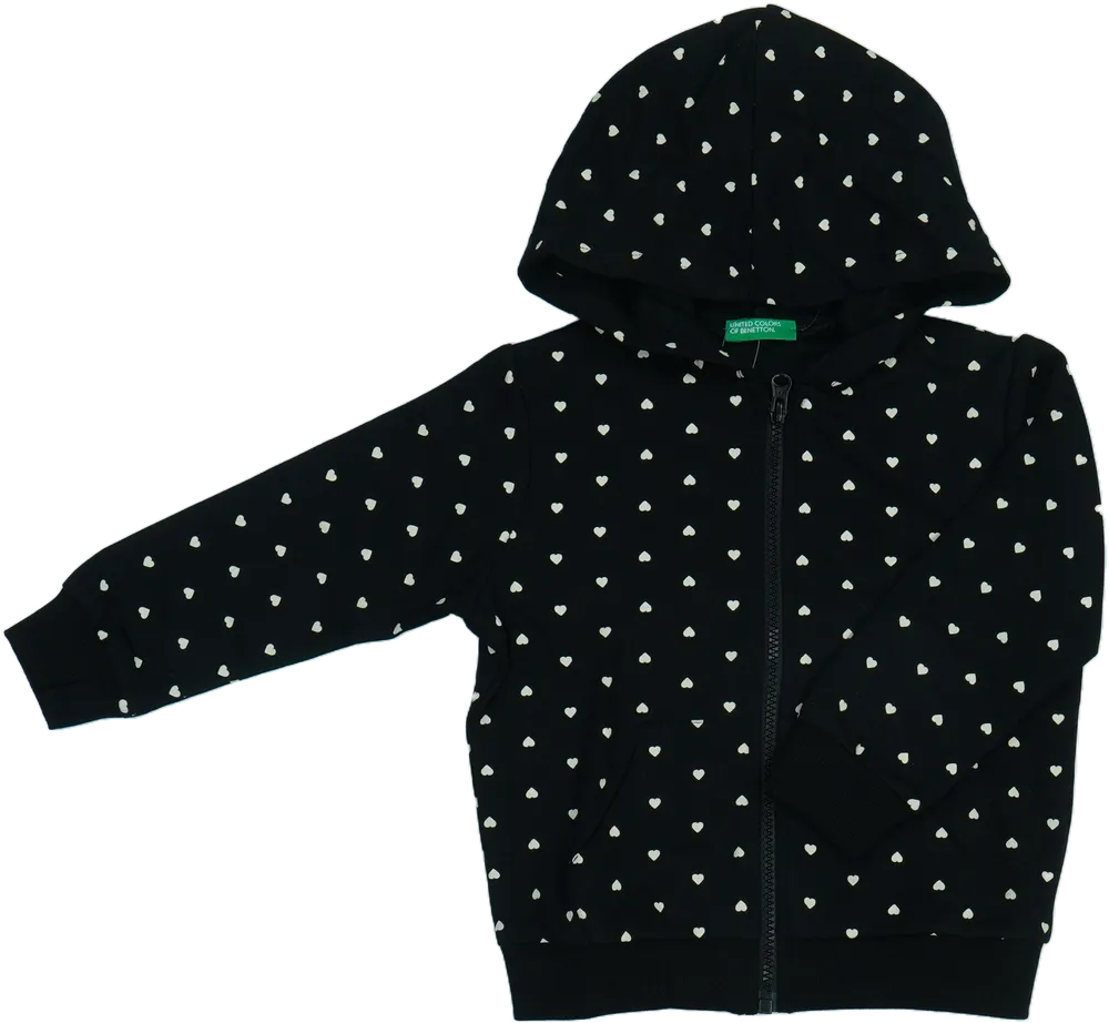 Fekete Benetton Kapucnis pulóver EU 98 / UK 3 év / US 3T