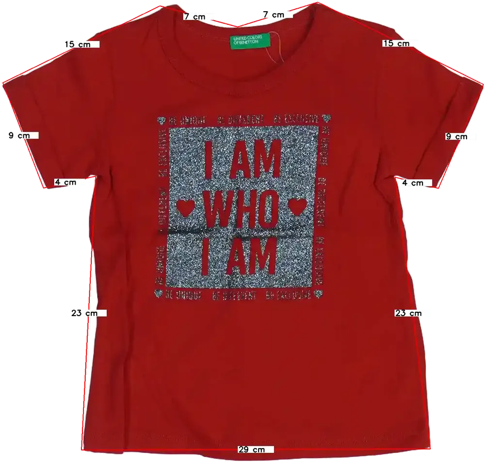 Piros Benetton Póló EU 86 / UK 12-18 hónap / US 18 hónap