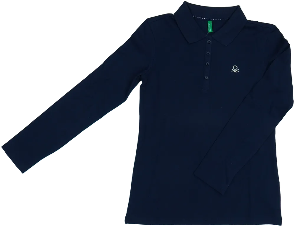 Kék Benetton Galléros póló EU 152 / UK 12 év / US 12 év/L