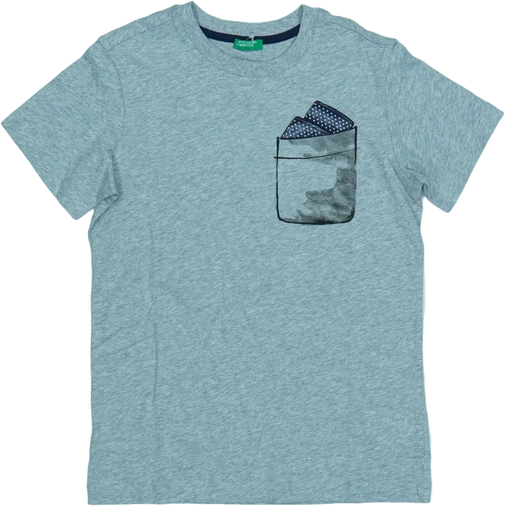 Szürke Benetton Póló EU 140 / UK 10 év / US 10 év/L